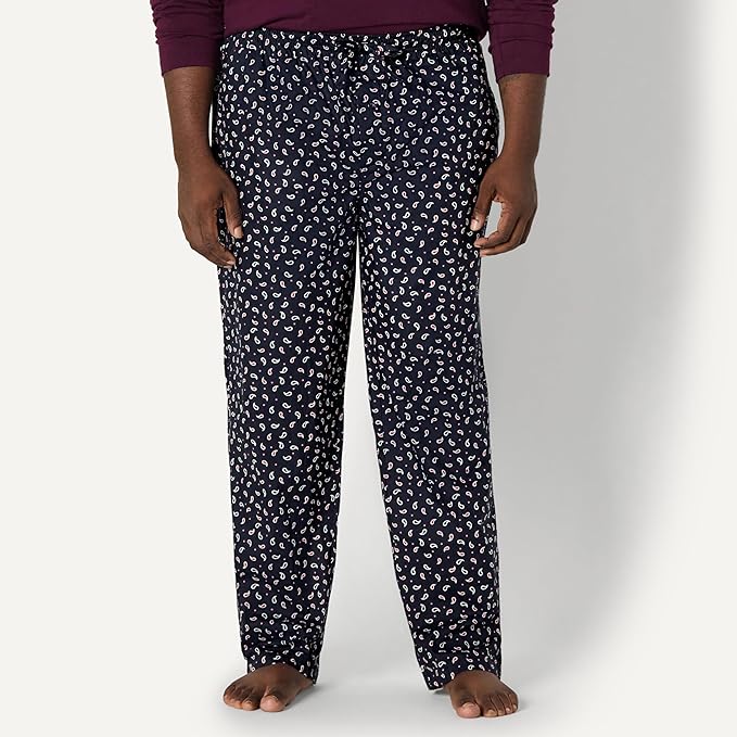 Amazon Essentials Mens Straight-Fit Woven Pajama Pant with Pockets