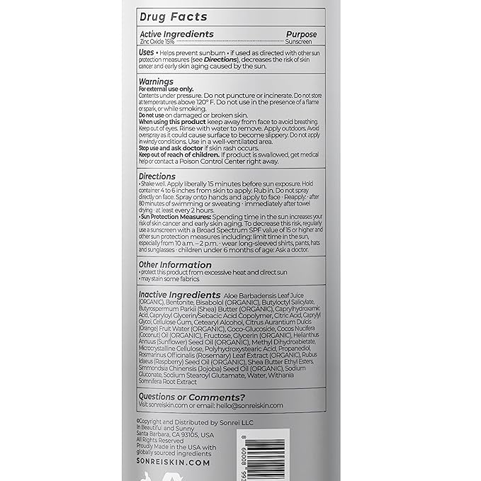 Sonrei Clearly ZinQโข Mineral Sunscreen Mist | SPF 30, Broad Spectrum, Transparent | Vegan, Water Resistance, Non-Greasy | Ideal for Face & Body (6 Fl Oz (Pack of 2))