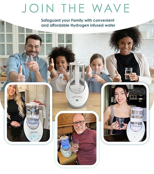 50 Oz Hydrogen Water Pitcher - BPA Free Rich Hydrogen Water Generator Electrolysis Jug with SPE/PEM Technology. Hydrogen Water Machine, Balanced PH Levels and Filtered with Calcium Sulfite