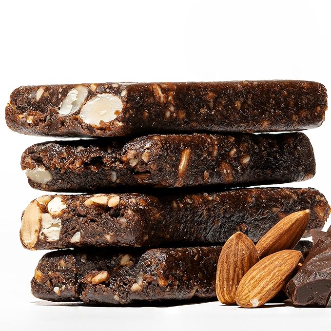 jonesbar (Dark Chocolate Almond, 4 Count (Pack of 1)), USDA Organic Fruit & Nut Bar, Non-GMO, Kosher, Vegan, Gluten Free, Simple Snack Bar
