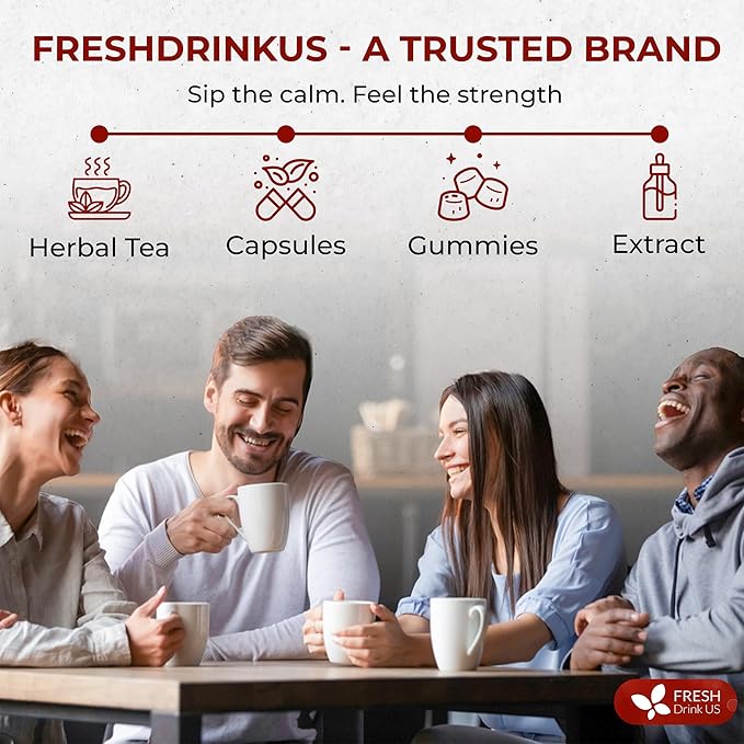 FreshDrinkUS, Premium Colon Cleanse Tea β 60 Tea Bags β Rhubarb Root & Hawthorn Berry with Senna, Lotus Leaf, Valerian Root & Psyllium Husk β Herbal Blend, Caffeine-Free. Vegan