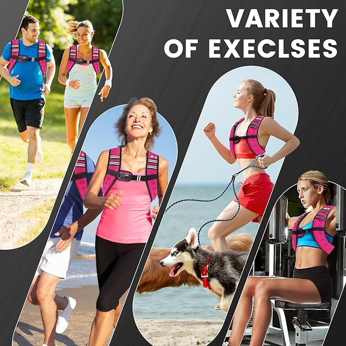 Weighted Vest Woman - 6lb/8lb/12lb/16lb/20lb/25lb/30lb Womens Weight Vest for Walking, Strength Training Weight Vests for Men, Reflective Stripe Fitness Vest for Workout Running Jogging