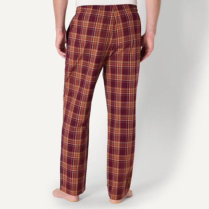 Amazon Essentials Mens Straight-Fit Woven Pajama Pant with Pockets