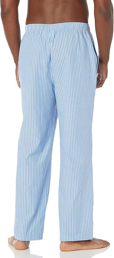 Amazon Essentials Mens Straight-Fit Woven Pajama Pant with Pockets