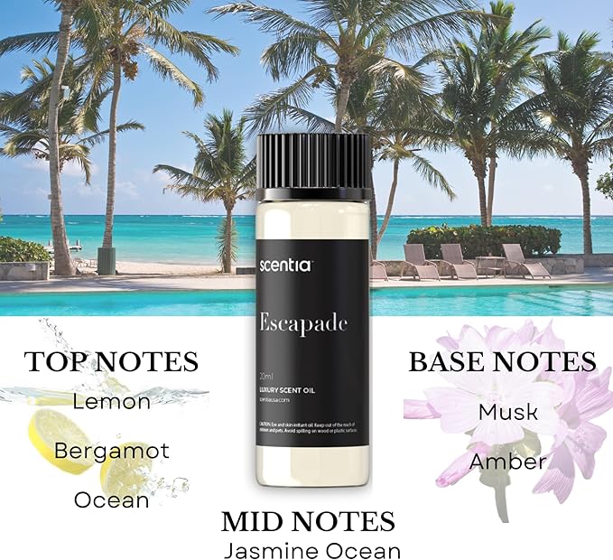 Scentia Hotel Inspired Collection Diffuser Oils – 3×20ml Aromatherapy Set | Luxury Scents Inspired by 5-Star Hotels | Gift-Ready Essential Oil Blend