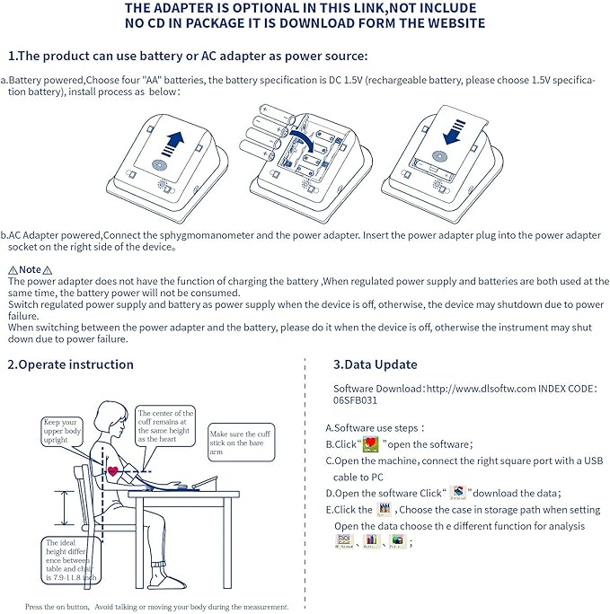 CONTEC Fully Automatic Upper Arm Blood Pressure Monitor 3 Mode 4 Cuffs Without Adapter Electronic Sphygmomanometer