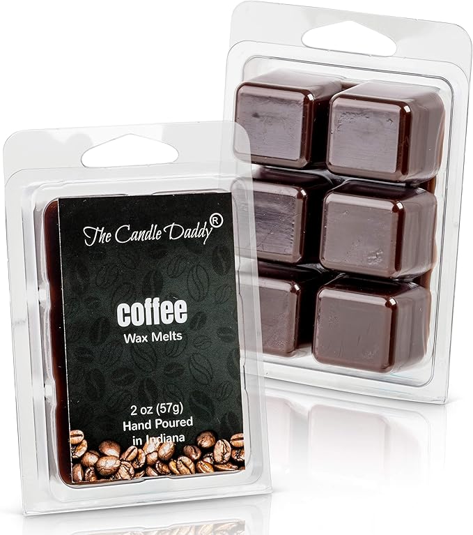 The Candle Daddy Coffee- Maximum Scent Wax Cubes/Melts- 5 Packs -10 Ounces Total- 30 Cubes