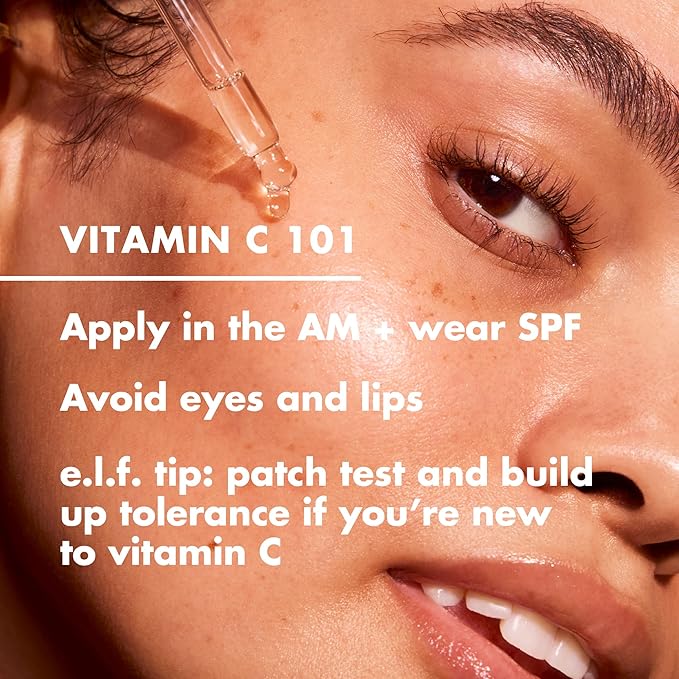 e.l.f. SKIN Bright Icon Vitamin C + E + Ferulic Serum Mini, Brightening & Soothing Face Serum, Helps Even Skin Tone, Vegan & Cruelty-Free, 0.5 fl oz