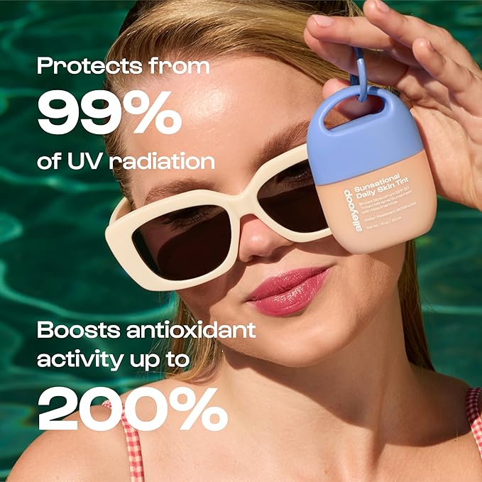 Alleyoop Sunsational Tinted Moisturizer SPF 50 for Face Broad Spectrum – 100% Mineral Face Sunscreen with Jojoba, Hydrating & Soothing Tinted Sunscreen, Vegan & Cruelty-Free (Shine)