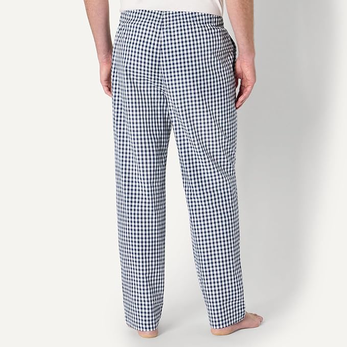 Amazon Essentials Mens Straight-Fit Woven Pajama Pant with Pockets