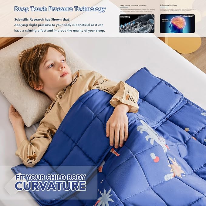 Topcee Weighted Blanket (5 lbs, 36" x 48") Cooling Throw Heavy Blanket for Sleeping Apply to 40-60 lbs, Soft Thick Breathable Blanket with Glass Bead, Easy Care