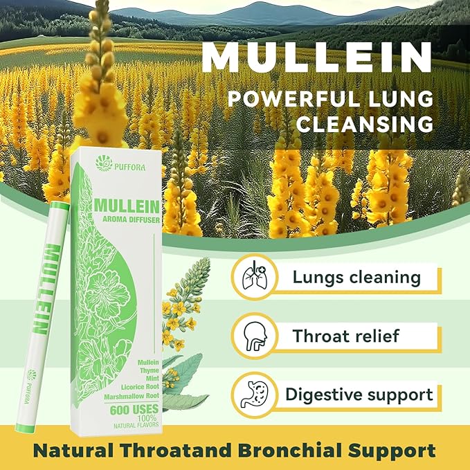 2 Pack, Maca Diffuser (Ashwagandha, B12, C) + Mullein Diffuser (Marshmallow Root, Mint) – Mixed Set, Herbal Anxiety Pen, Clean Breaths & Daily Vitality