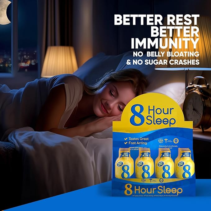 Vitamin Energy 8-Hour Sleep Shot Mixed Berry 12 Pack, Melatonin, 5-HTP, GABA, Valerian, Lavender, Sleep Aid Support, Deep Rest & Relaxation, Zero Sugar, Gluten-Free, Vegan, Kosher, 1.93 fl oz