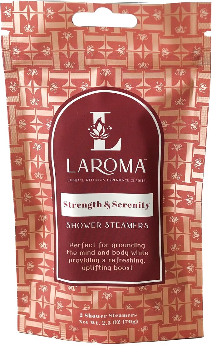 Laroma Shower Steamers, Hand-Crafted in The USA, Strength & Serenity, 6 Steamers