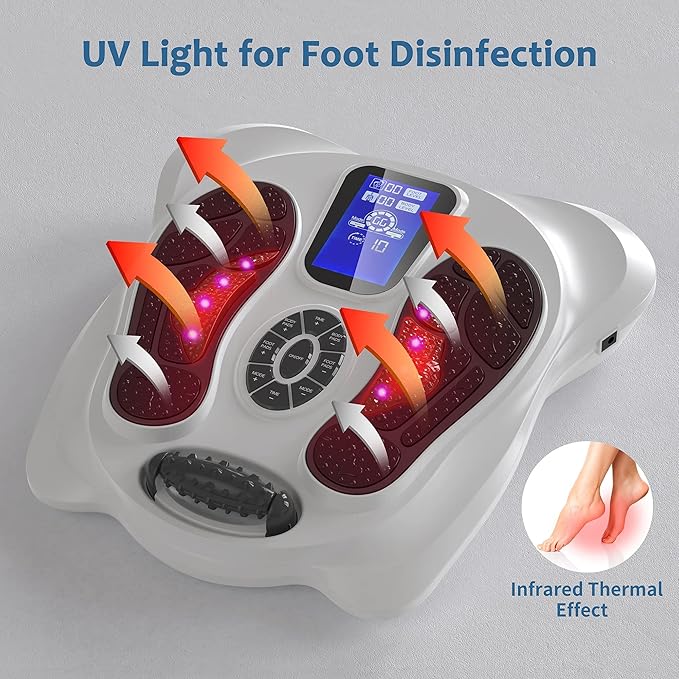 Creliver EMS & TENS Foot Nerve Muscle Massager, Electric Foot Stimulator Improves Circulation, Feet Legs Circulation Machine Relieves Body Pains, Neuropathy (FSA or HSA Eligible)