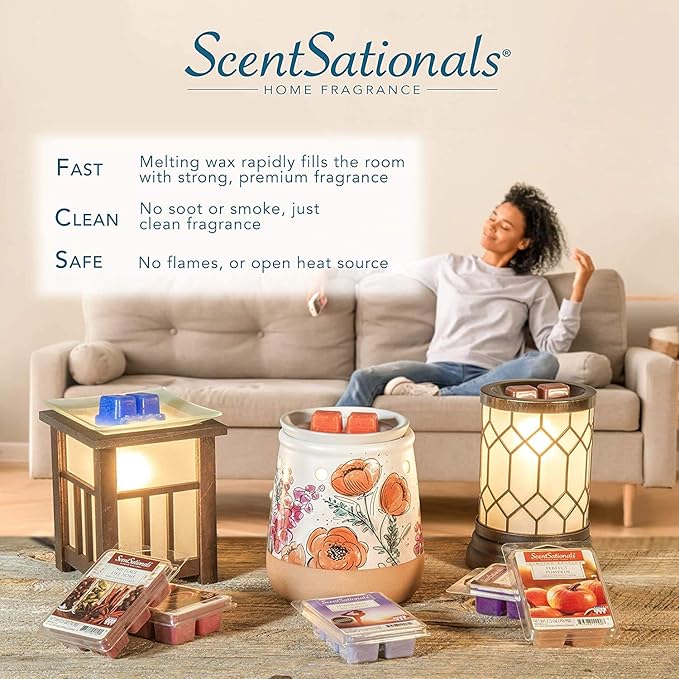 Scentsationals Wax Melts, Wax Cubes Strong Scent - Tropical Fiesta - Long Lasting Scented Melts for Warmer, 10oz (24-Cubes)