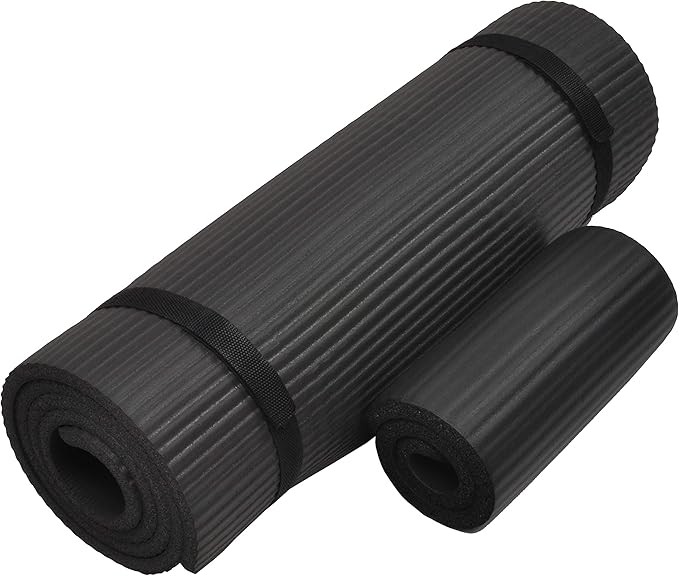 Yoga Mat, 1/2-Inch Extra Thick High Density Exercise Mat, Anti-Tear Exercise Yoga Mat with Carrying Strap, Suitable for Various Yoga Exercises