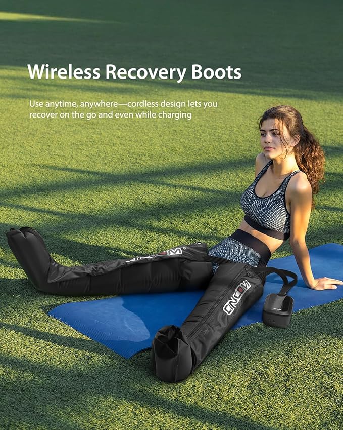 CINCOM Leg Massager Recovery System, Cordless Air Compression Boots for Circulation, Sequential Compression Device for Athletes Legs Feet Massage
