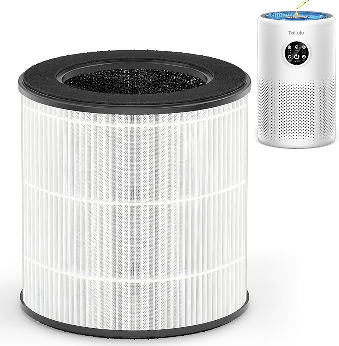 Tailulu D10 Replacement Filte, Air Purifier Filter for Tailulu D10 Air Purifier, 3-in-1 H13 Grade True Replacement Filte, D10 Replacement Filter 1 Pack