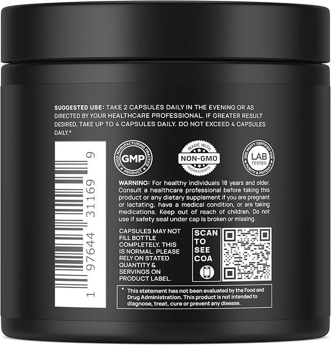 ELMNT Triple Sleep Magnesium Threonate w. Apigenin, Theanine & Magtein Magnesium L-Threonate - High Absorption Magnesium Supplement Capsules for Men and Women Magnesium Powder Pills