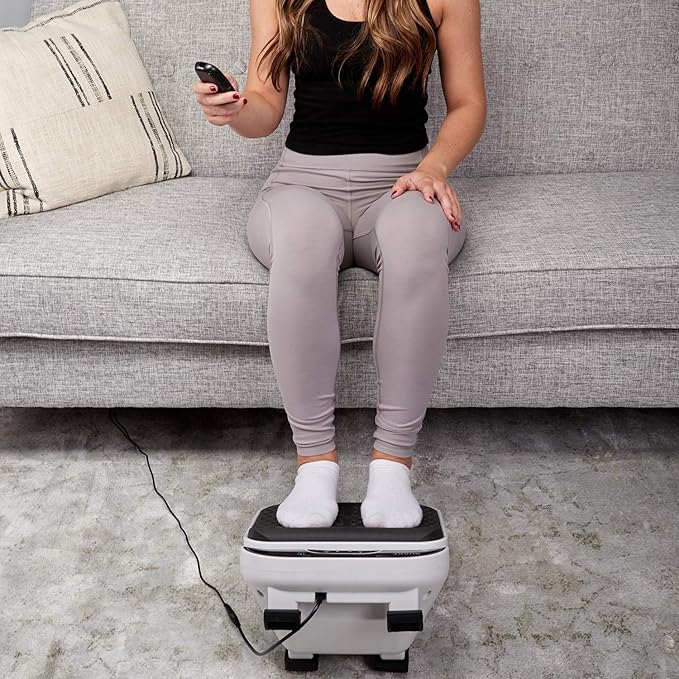 Foot Massager for Neuropathy Pain & Circulation by Quake Plate High RPM Oscillating Deep Tissue Foot & Calf Massager for Plantar Fasciitis Pain Relief, 30 Speed Vibrate with Gen 2 RF Remote