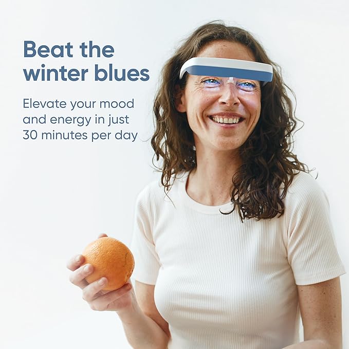 Luminette 3 Light Therapy Glasses - Wearable Light Therapy Lamp - Natural Relief for Sleep Problems, Seasonal Mood Disorders & Jet lag - Portable Daylight Lamp - 300,000 Satisfied Users (Blue)