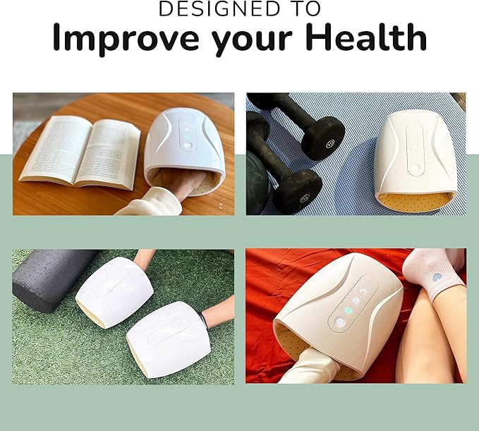 nooro Hand Massager - Advanced Heat Therapy to Support Hand Discomfort- Cordless, USB Rechargeable, Helps with Stiffness and Swelling, Easy to Use at Home