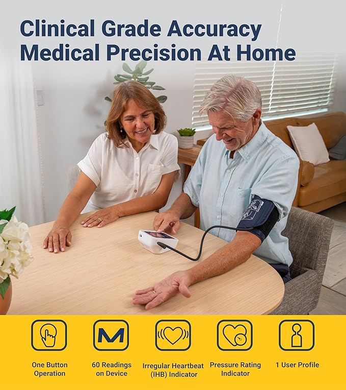 A&D Medical Blood Pressure Monitor for Home Use, UA-651 – Upper Arm Precise BP Machine – Wide Range Cuff (8.6” / 22-42cm), Adults, 4 AA Batteries
