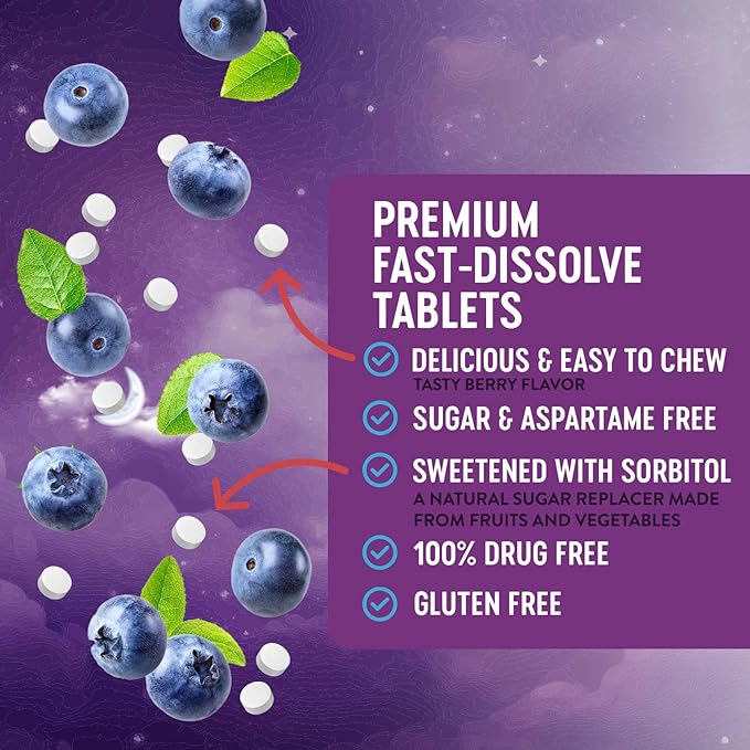 Melatonin 10mg Fast Dissolve Supplements, Sleep Support Supplement for Adults - Extra Strength 10 mg Melatonin Tablet for Restful Sleep Support, Strawberry Flavor, Sugar-Free Non-GMO - 240 Tablets