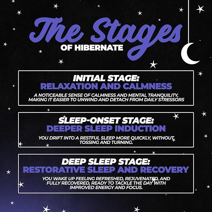 Hibernate Sleep Supplement, Complete & Optimally Dosed Sleep Recovery Formula, Relax & Unwind, Includes GABA, Valerian Root, Melatonin, 5-HTP & More (30 Servings) (BlackBerry Lemonade)