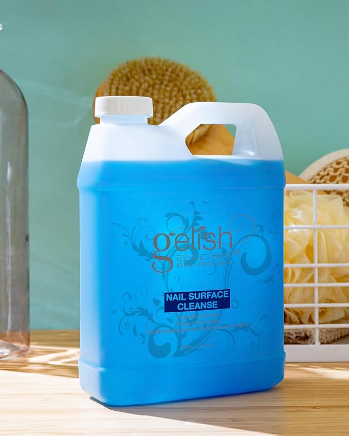 Gelish Nail Surface Cleanse – Gel Top Coat Nail Cleaner, Removes Tacky Residue, High-Shine Finish, Skin-Safe Formula, Smooth & Glossy Results for Perfect Manicure (16 Fl Oz, Nail Surface Cleanse)