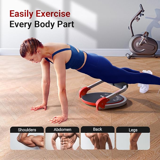 MERACH Ab Machine for Stomach Workout, Ab Crunch Machine with 3 Adjustable Resistance and Automatic Rebound, Sit Up Machine with 330 LBS Weight Capacity, Ab Workout Equipment for Home Exercise