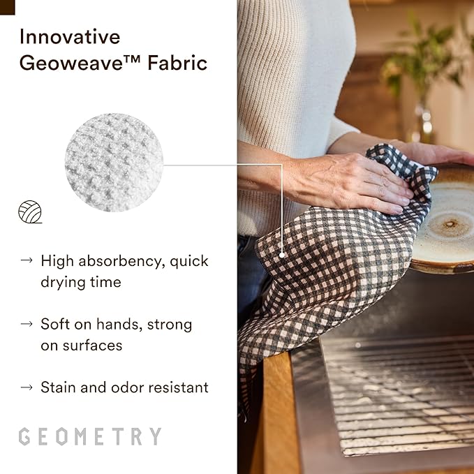 GEOMETRY Spring Kitchen Towels - Quick Dry Microfiber Cloth Spring & Summer Dish Towels for Kitchen Drying - Premium Quick Dry Towel - Cherry Bow 18" x 30" (1 Pack)
