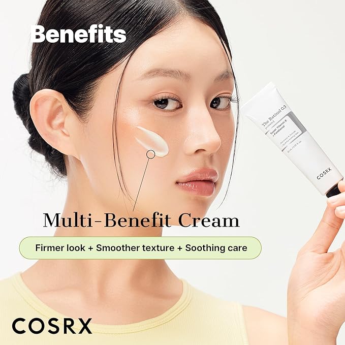 COSRX Retinol 0.3% Cream, 0.67 Oz, Anti-aging Eye & Neck Cream with Retinoid Treatment to Firm Skin, Reduce Wrinkles, Fine Lines, Signs of Aging, Gentle Daily Korean Skin Care