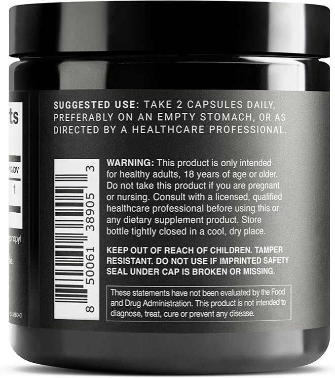 Toniiq Ultra High Strength Glutathione Capsules - 1000mg Concentrated Formula - 98%+ Highly Purified and Bioavailable - Non-GMO Fermentation - 60 Capsules Reduced Glutathione Supplement