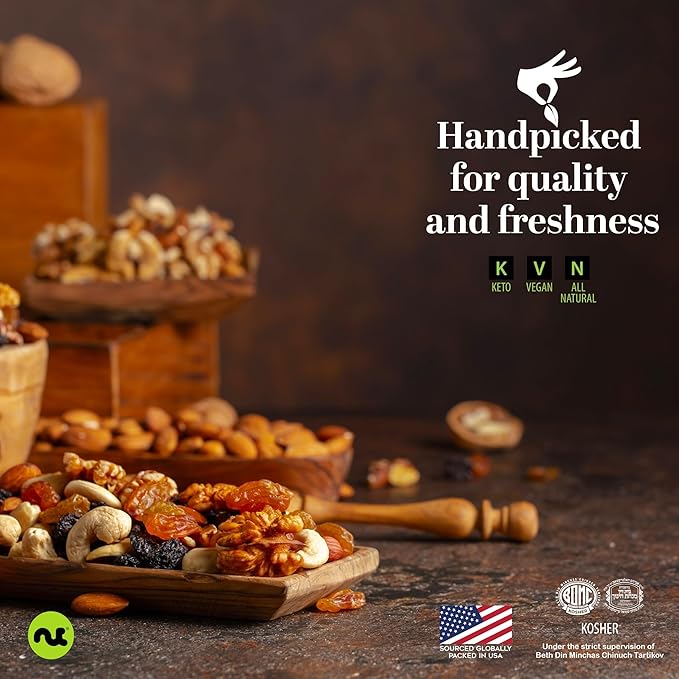 NUT CRAVINGS - Sun Dried Turkish Apricots, No Sugar Added, Unsweetened (80oz, 5 LB, Bulk) Bulk Dry Fruits Packed Fresh in Resealable Bag - Sweet Healthy Snack, Naturally Grown, Vegan, Kosher