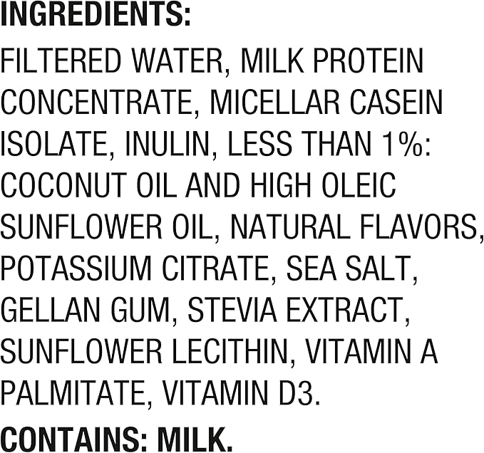 Oikos Protein Shake, Vanilla, 30g High Protein Drinks, Shelf Stable, Ready to Drink, 5g Prebiotic Fiber, 12 fl oz Bottle, 4 Count