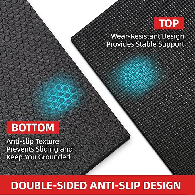 Extra Large Exercise Mat, 10'x6'/9'x6'/8'x6'/7'x5'/6'x4'(8mm) Thick Workout Mat for Home Gym & Garage Flooring, Shoe-Friendly, High-Density, MMA, HIIT, Weight Lifting, Cardio&Strength