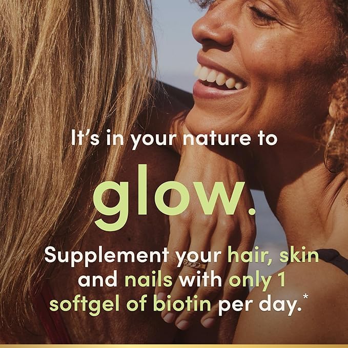 Nature's Bounty Biotin, Supports Metabolism for Cellular Energy and Healthy Hair, Skin, and Nails, 5000 mcg, 72 Softgels