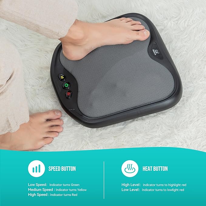 Snailax Shiatsu Foot Massager with Heat, Electric Feet Massager Machine for Plantar Fasciitis, Heated Foot Warmer, Gifts for Men, Women