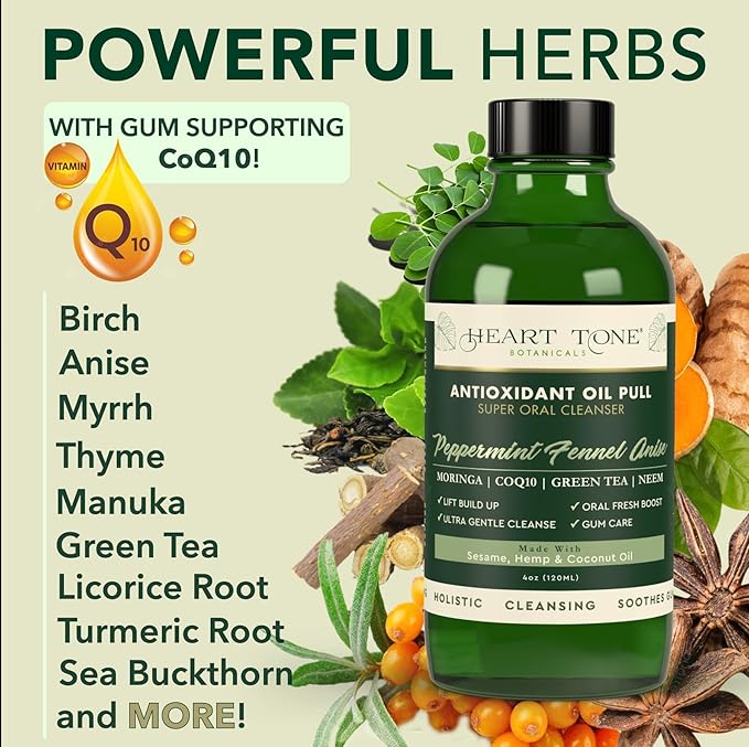 Complete Oral Wellness Duo – Living Crystal Hydroxyapatite Toothpaste & Antioxidant Oil Pulling Conditioner – Fluoride-Free, Natural, Enamel-Supporting, 18 Botanicals – Mint