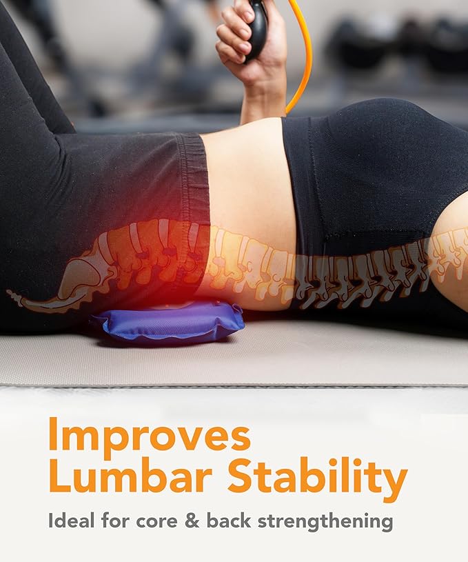 Pressure Biofeedback Device for Home Use - For Core Strength Training & Lower Back Support System with Lumbar Air Pillow, Waist Belt, & Carrying Bag