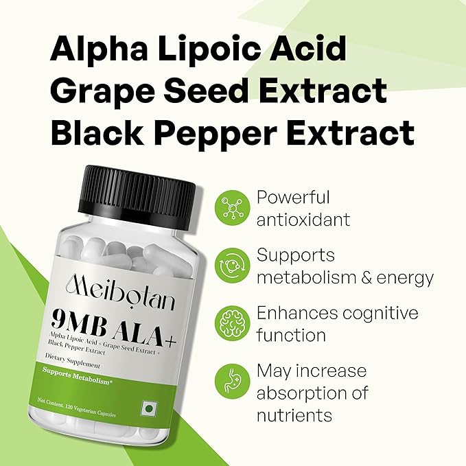 Supplements, Alpha Lipoic Acid 500 mg with Grape Seed Extract & Piperine Extra Strength, 120 Veg Capsules