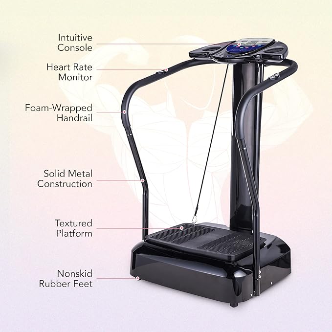 2000W Whole Body Vibration Platform Exercise Machine with MP3 Player (180 Speed Levels Platform)