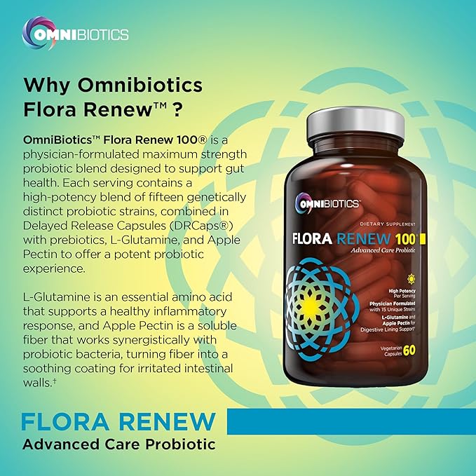 100 Billion Probiotics - 15-Strain Probiotic for Women & Men, DRCaps Delayed Release, Prebiotics, L-Glutamine, Apple Pectin, Gut Lining Support, Shelf Stable, Non-GMO, 60 Vegan Capsules for Adults