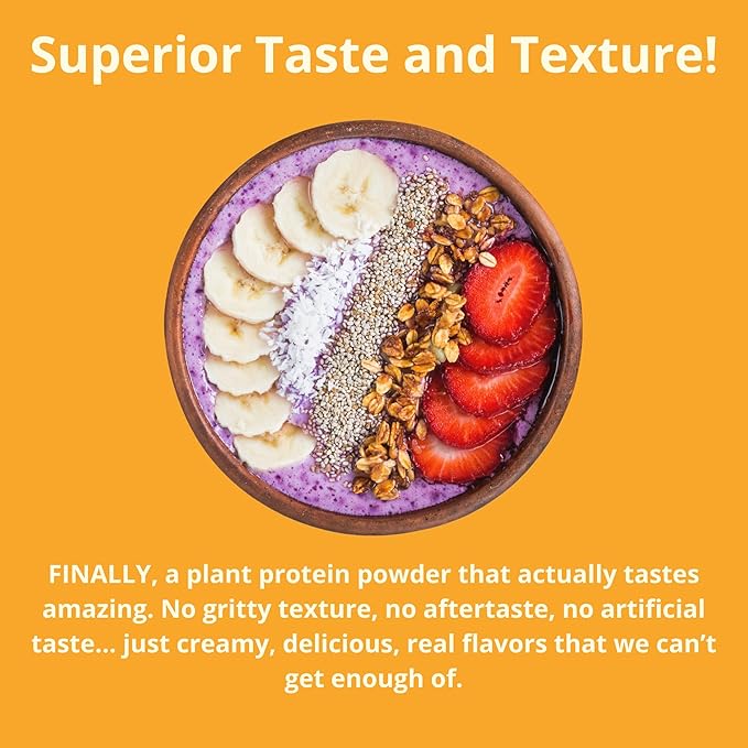 wellious Unflavored & Unsweetened Protein Powder | Vegan - Plant Based Protein Powder Dairy Free for Gut Health, No Sodium, High Fiber, Keto Friendly, Non Dairy, Lactose Free