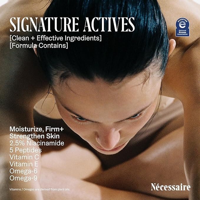 Nécessaire The Body Lotion Fragrance-Free — Unscented Multi-Peptide Body Moisturizer for Women + Men – Non-Comedogenic Lotion for Sensitive Skin – 200 ml/6.8 fl oz