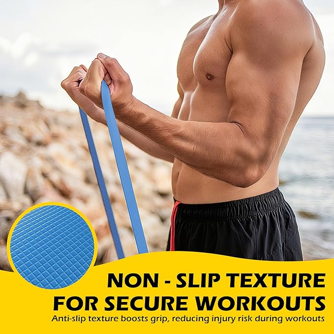 Pull Up Bands, Resistance Bands Set for Pull-Up Assistance, Exercise Bands with Door Anchor & Grip Pads for Men & Women Working Out, Physical Therapy, Muscle Training