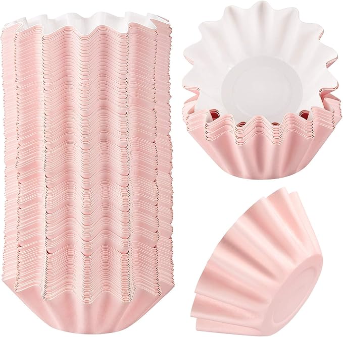 Boao Wax Melt Liners Reusable Wax Warmer Containers Leakproof Cups for Scented Candle, Paper Holders for Electric Pluggable Melter and Burner(Pink,25 Pieces)