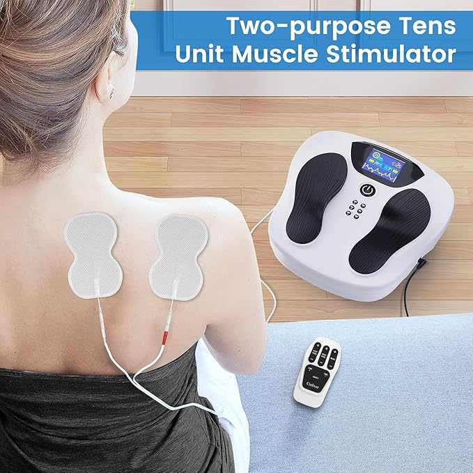 Creliver EMS Foot Stimulator Pro 2, EMS Foot Massager for Neuropathy Feet with TENS Pads, TENS Neuropathy Foot Massager for Circulation, Pain Relief, Plantar Fasciitis, 99 Levels, FSA HSA Eligible